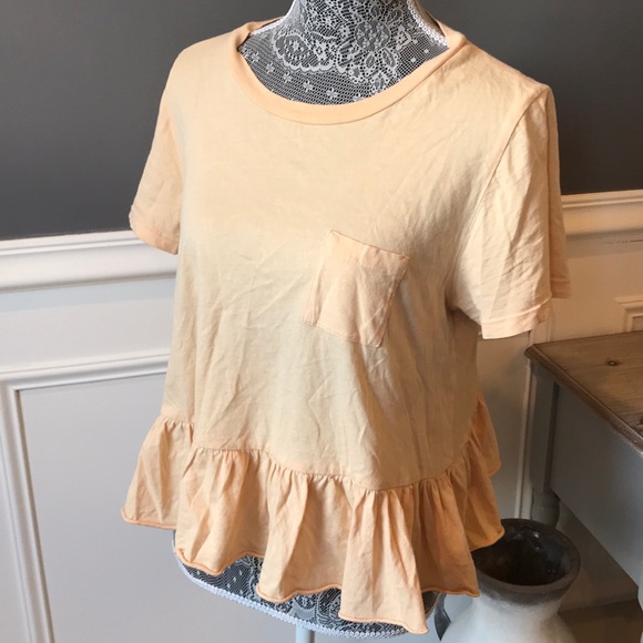Truly Madly Deeply Peach Flared Tee - Picture 1 of 8